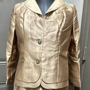 ELEGANT GOLD SKIRT SUIT ENSEMBLE S16